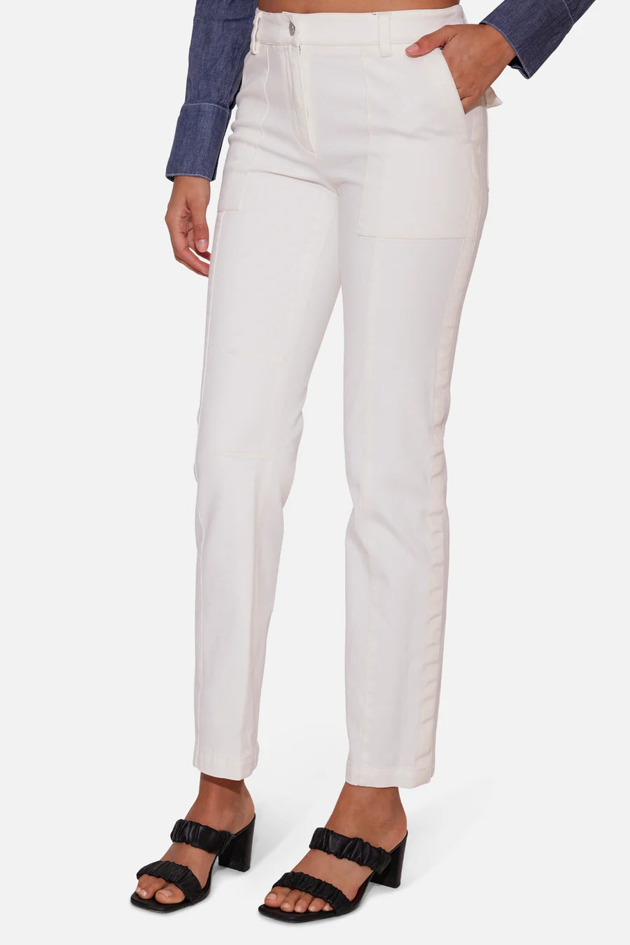 TWP Ivory Cotton Trousers